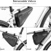 Bike Frame Storage Bag, Water Resistant Reflective Bicycle Triangle Bag with Two Side Pockets