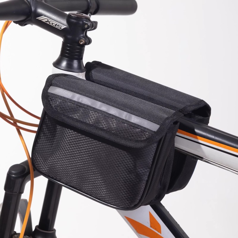 Bicycle bag, mountain bike front bag, phone bag, top tube bag, cycling gear, raincoat, tool, diamond lattice saddle bag