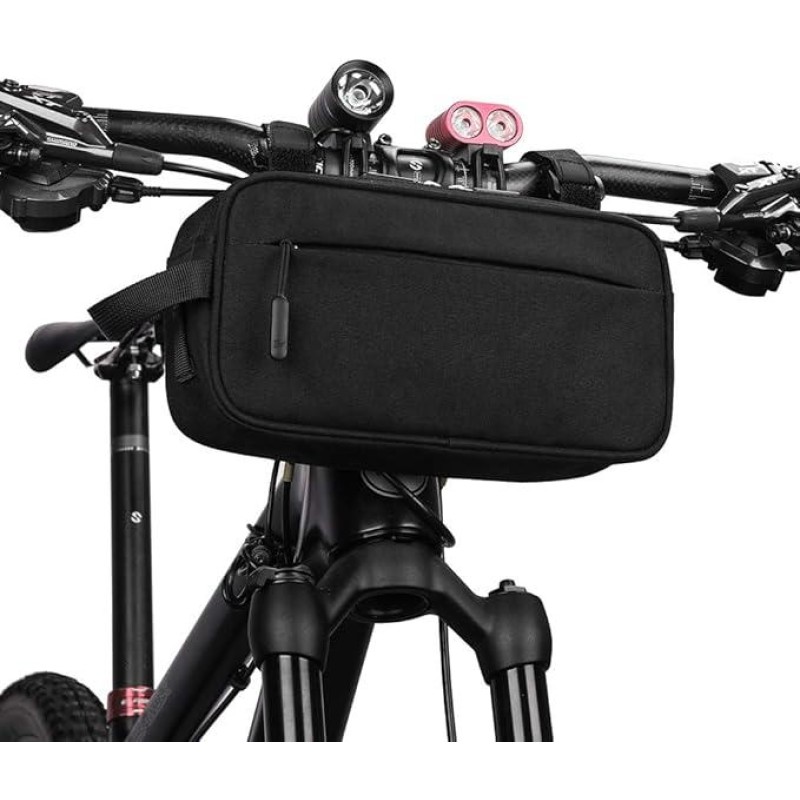 Bike Handlebar Bag, Multifunctional Waterproof Mountain Bike Crossbar Front Bag Road Bike Basket