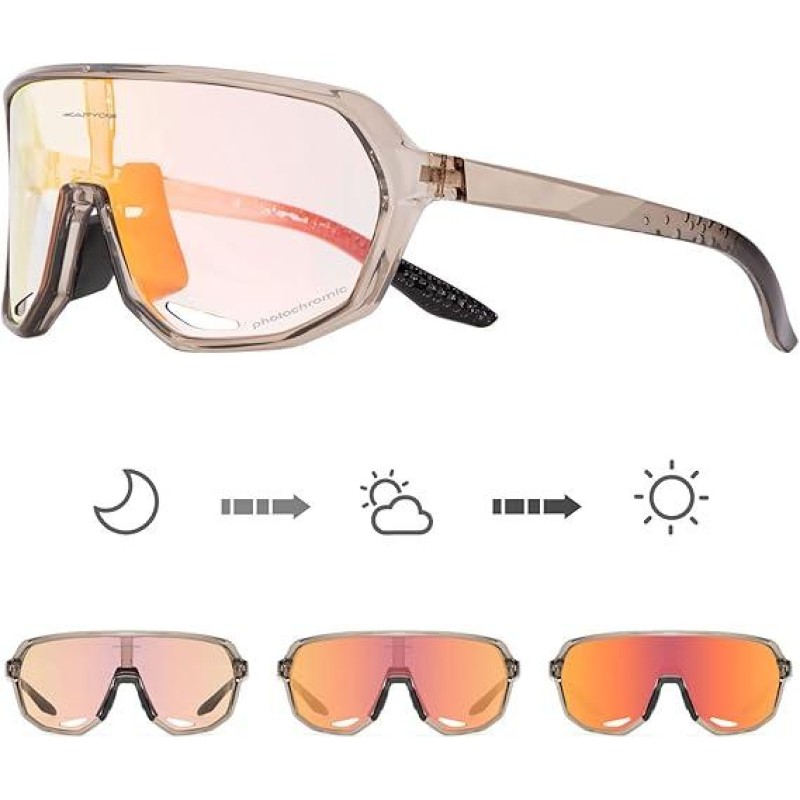 Photochromic Cycling Glasses for Men Women Mountain Bike Sunglasses Sports Goggles UV Protection