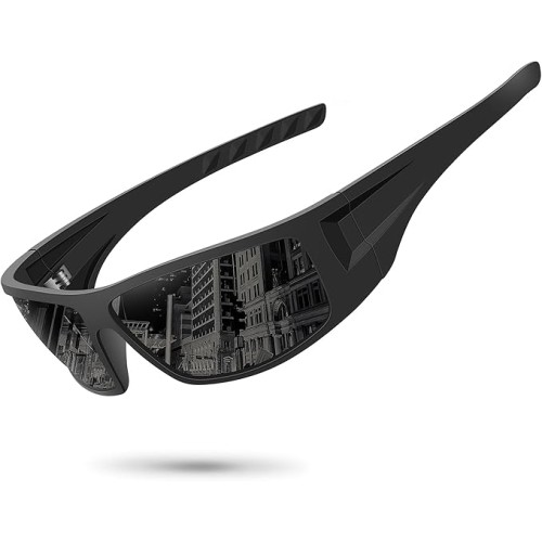 Polarized Sports Sunglasses for Men Women Unbreakable Frame Cycling Fishing Wrap Around Sunglasses UV400 Protection