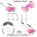 Cycling Sunglasses for Men Women with 3 Interchangeable Lenses, Polarized Sports Sunglasses, Baseball Sunglasses