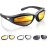 Polarized Motorcycle Riding Goggles, Windproof Cycling Glasses UV400 Outdoor Sports Sunglasses Interchangeable Lenes