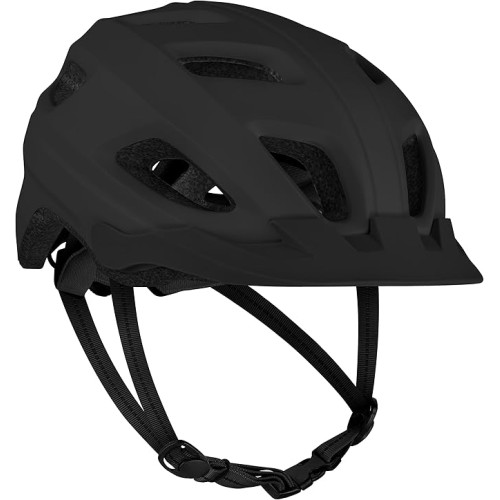Bike Helmet with LED Safety Light Adjustable Dial & Removable Visor