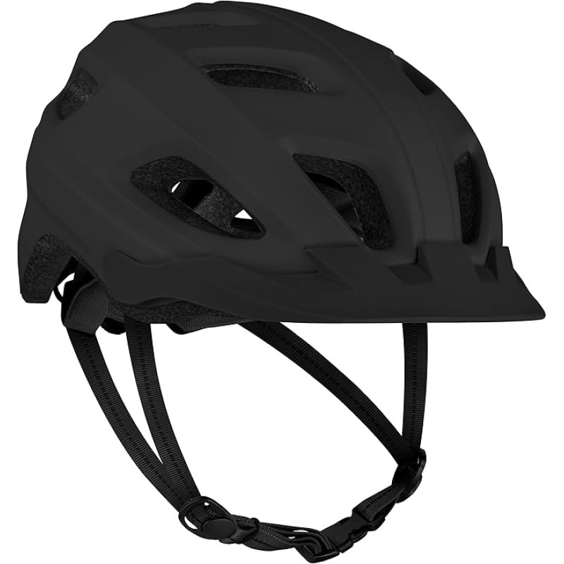 Bike Helmet with LED Safety Light Adjustable Dial & Removable Visor